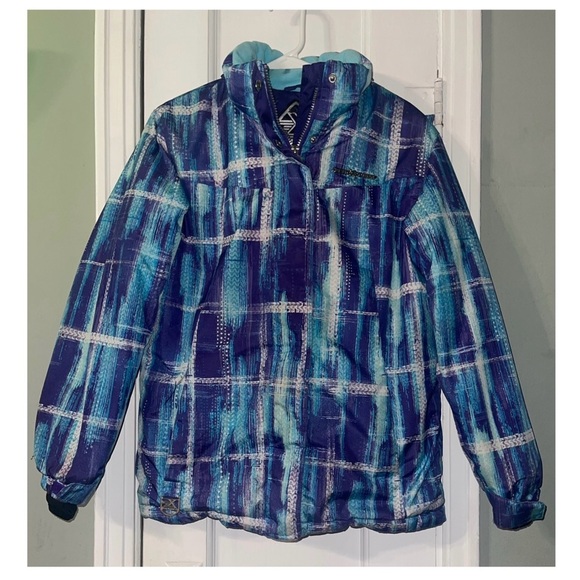 ZeroXposur Girls Purple & Blue Abstract Design Jacket - Picture 1 of 11